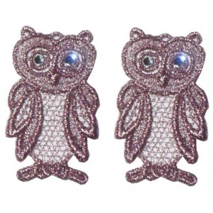 Macramé Owls - Pink Lamé